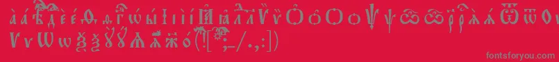 Orthodox.TtUcs8Р Р°Р·СЂСЏРґРѕС‡РЅС‹Р№ Font – Gray Fonts on Red Background